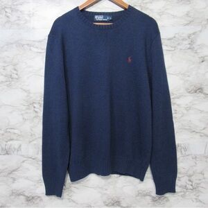 Polo by Ralph Lauren Men's Blue Crewneck Knit Sweater Size Large
